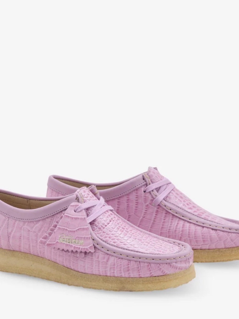 Clarks Wallabee Mauve Croc